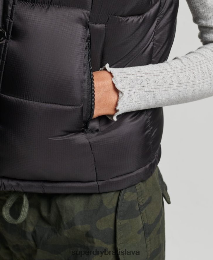 Superdry ženy horská športová vesta 6B4ZTR5646 oblečenie čierna