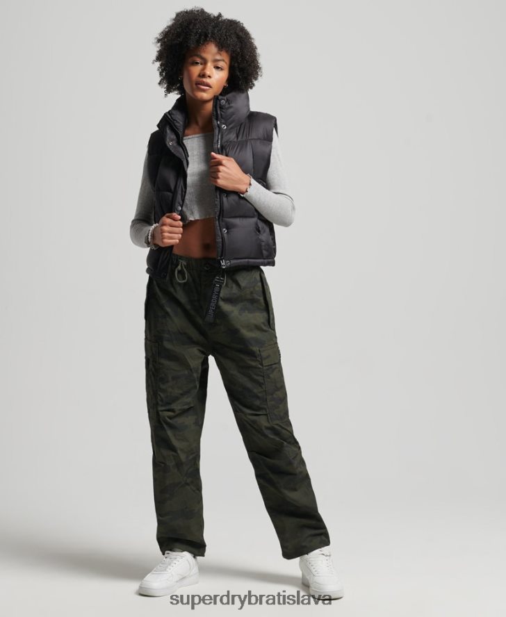 Superdry ženy horská športová vesta 6B4ZTR5646 oblečenie čierna