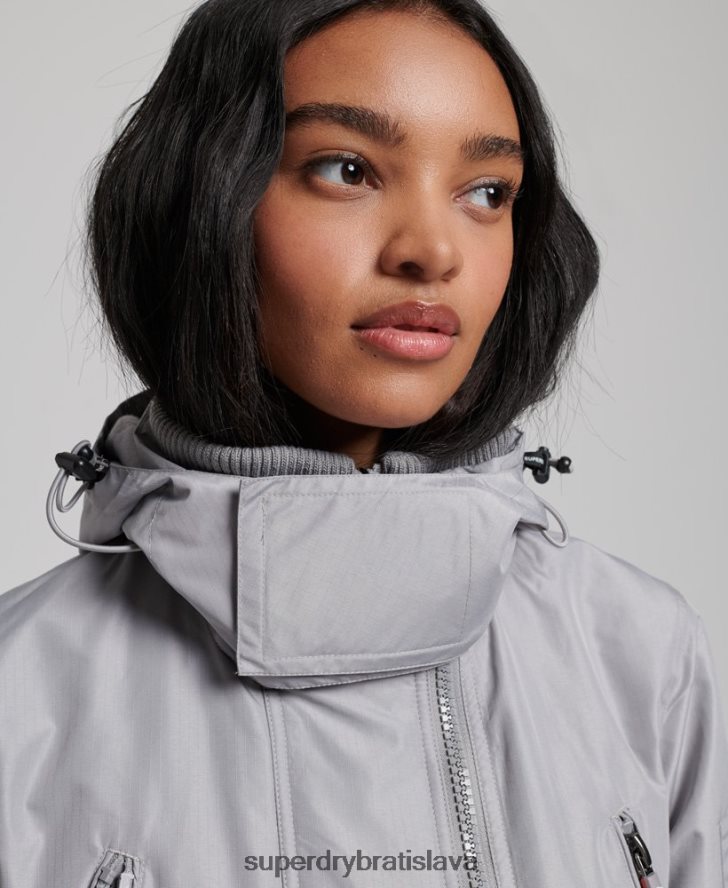 Superdry ženy horská sd-windcheater bunda 6B4ZTR3533 oblečenie svetlo šedá