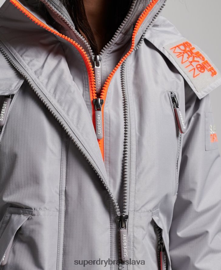 Superdry ženy horská sd-windcheater bunda 6B4ZTR3533 oblečenie svetlo šedá