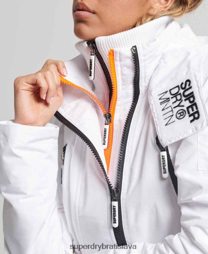 Superdry ženy horská sd-windcheater bunda 6B4ZTR3537 oblečenie biely