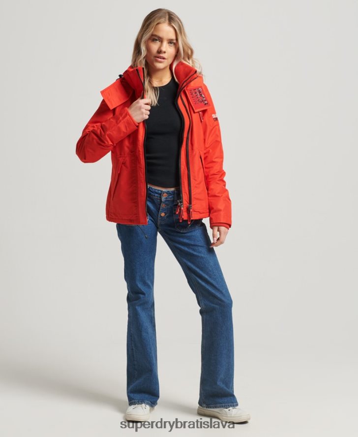 Superdry ženy horská sd-windcheater bunda 6B4ZTR3554 oblečenie červená