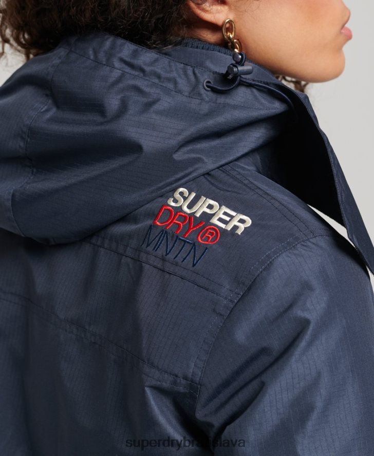 Superdry ženy horská sd-windcheater bunda 6B4ZTR3558 oblečenie námorníctvo