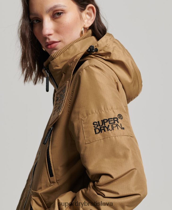 Superdry ženy horská sd-windcheater bunda 6B4ZTR3618 oblečenie hnedá