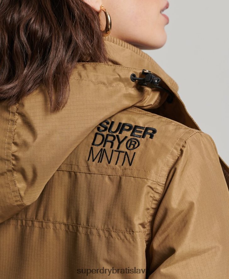 Superdry ženy horská sd-windcheater bunda 6B4ZTR3618 oblečenie hnedá