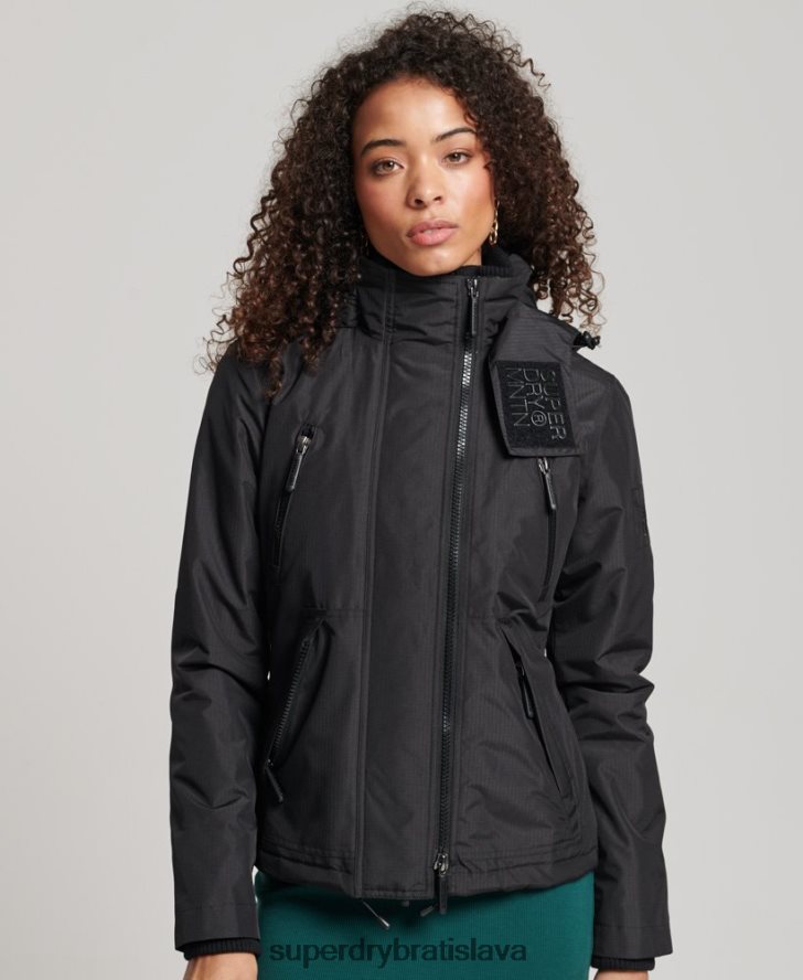Superdry ženy horská sd-windcheater bunda 6B4ZTR3628 oblečenie čierna
