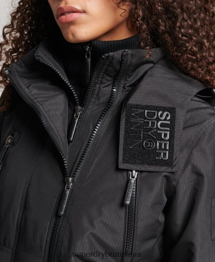 Superdry ženy horská sd-windcheater bunda 6B4ZTR3628 oblečenie čierna