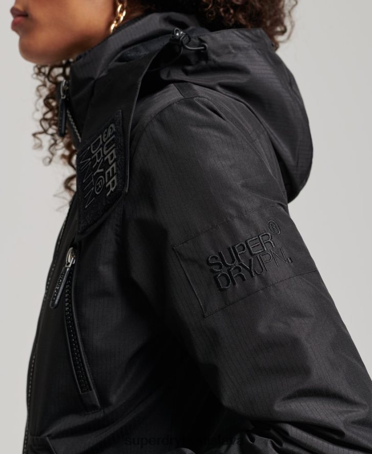 Superdry ženy horská sd-windcheater bunda 6B4ZTR3628 oblečenie čierna