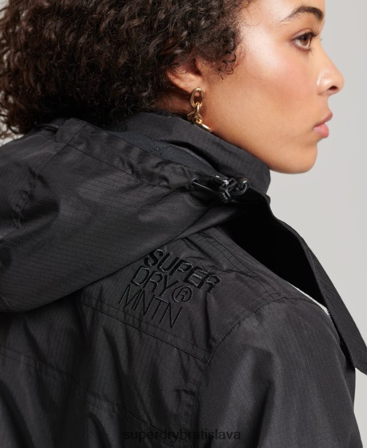 Superdry ženy horská sd-windcheater bunda 6B4ZTR3628 oblečenie čierna