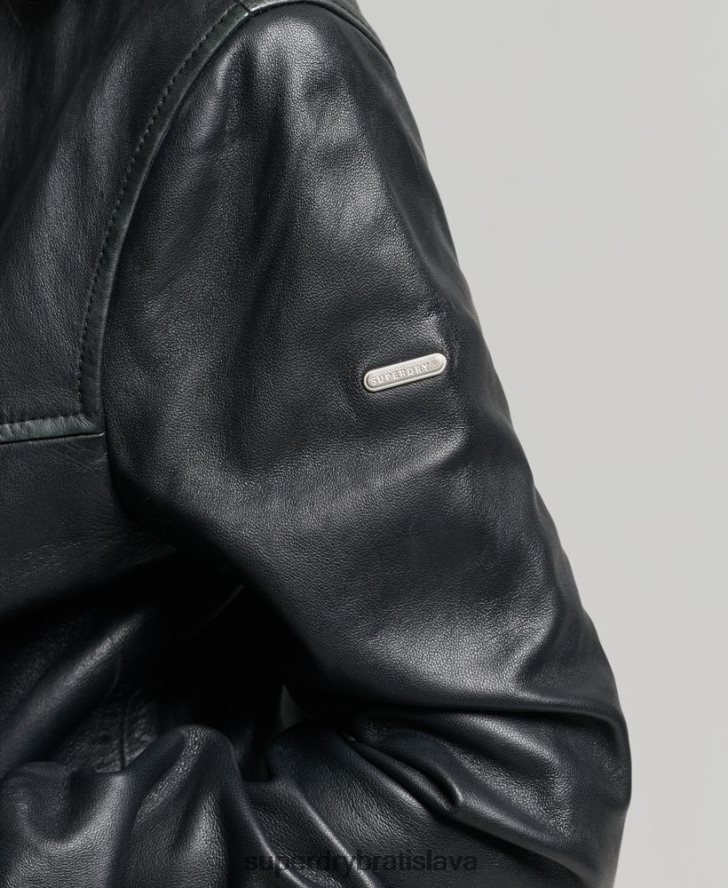 Superdry ženy indie klubová bunda 6B4ZTR5413 oblečenie čierna