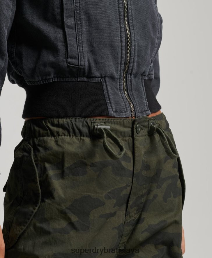 Superdry ženy indie klubová plátenná bunda 6B4ZTR3733 oblečenie čierna