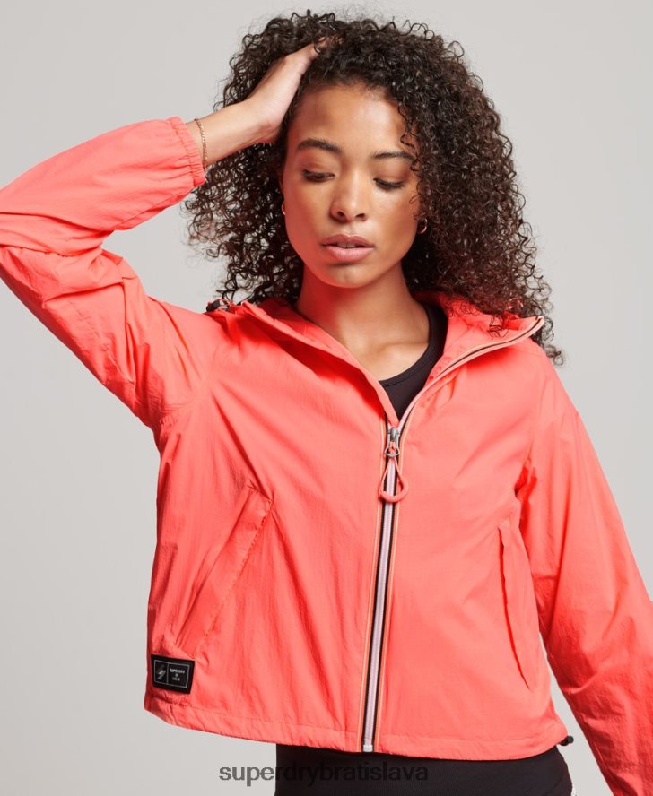 Superdry ženy kód štandardné logo ľahká bunda 6B4ZTR3611 oblečenie koralový