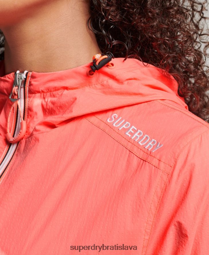 Superdry ženy kód štandardné logo ľahká bunda 6B4ZTR3611 oblečenie koralový