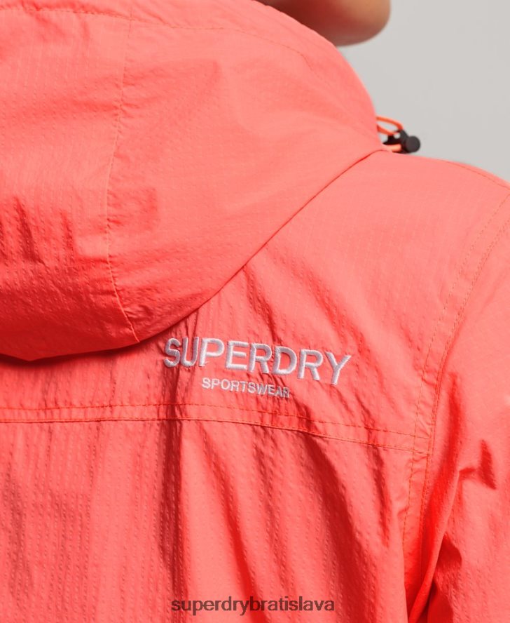 Superdry ženy kód štandardné logo ľahká bunda 6B4ZTR3611 oblečenie koralový