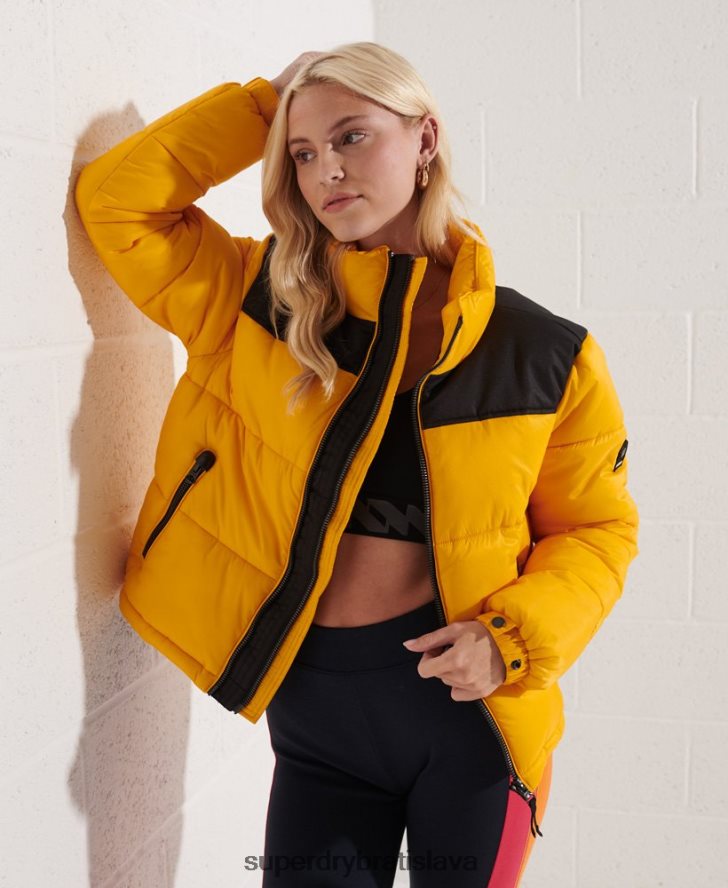 Superdry ženy kódová bunda 6B4ZTR5477 oblečenie žltá