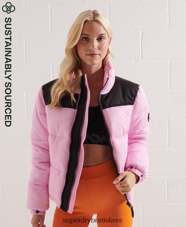 Superdry ženy kódová bunda 6B4ZTR5601 oblečenie Ružová