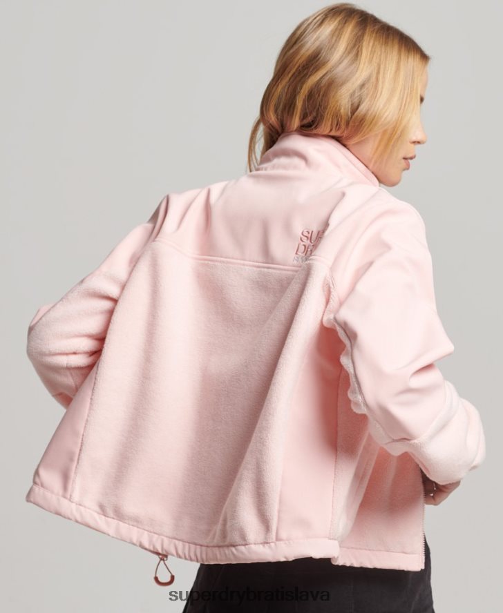 Superdry ženy kódová hybridná trekingová bunda 6B4ZTR3617 oblečenie Ružová