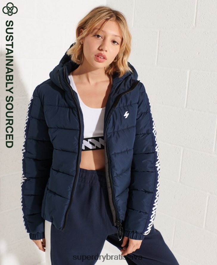 Superdry ženy kódová páska s liehovinou 6B4ZTR5586 oblečenie námorníctvo