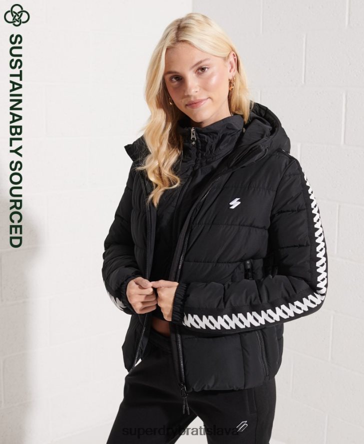 Superdry ženy kódová páska s liehovinou 6B4ZTR5649 oblečenie čierna