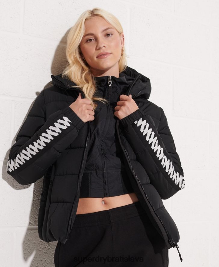 Superdry ženy kódová páska s liehovinou 6B4ZTR5649 oblečenie čierna