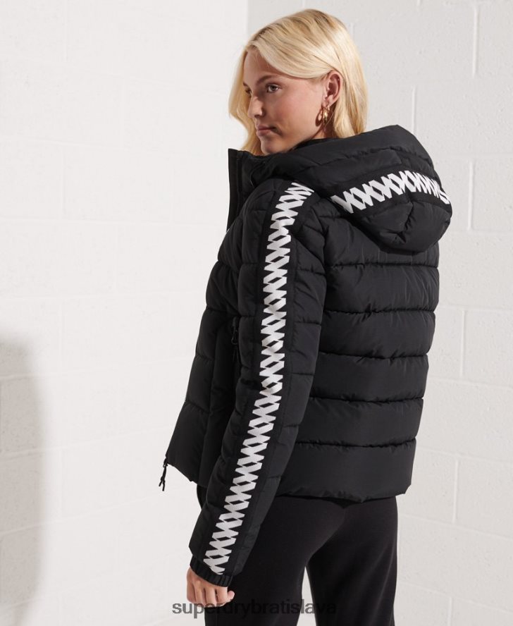 Superdry ženy kódová páska s liehovinou 6B4ZTR5649 oblečenie čierna