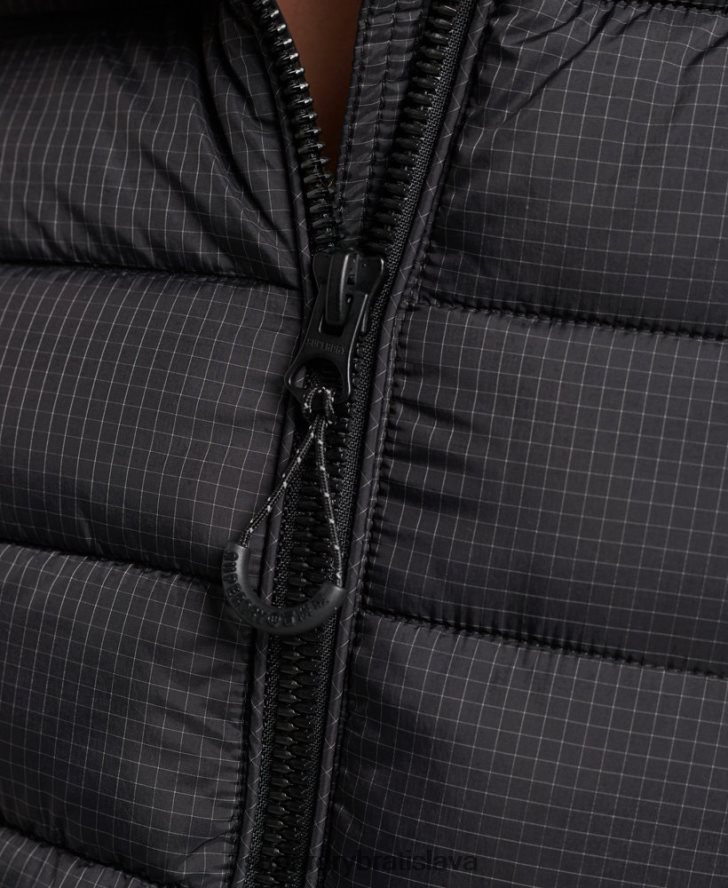 Superdry ženy klasická bunda s logom 6B4ZTR5418 oblečenie čierna