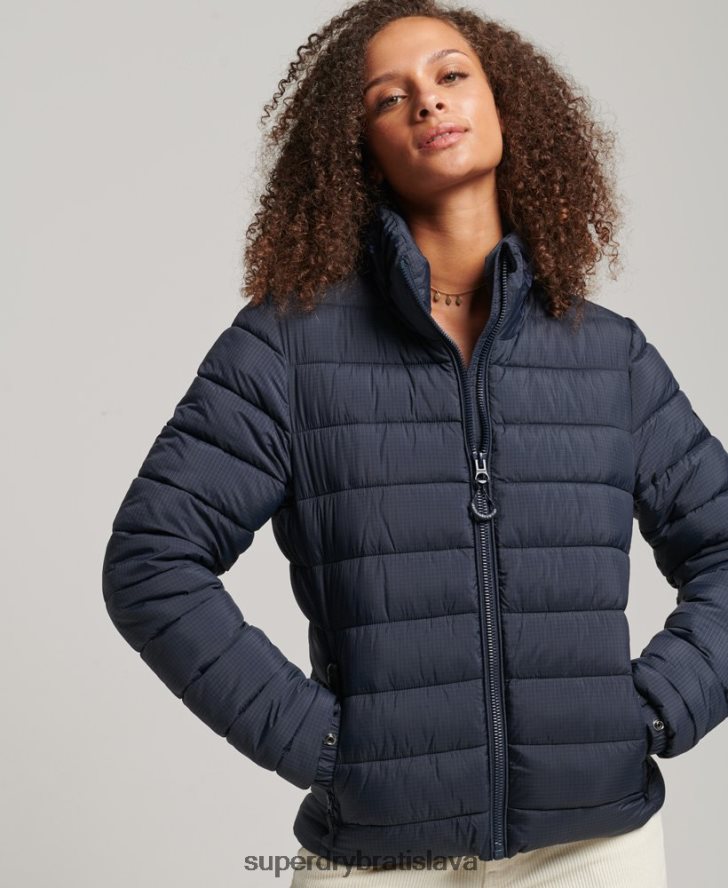 Superdry ženy klasická bunda s logom 6B4ZTR5486 oblečenie námorníctvo