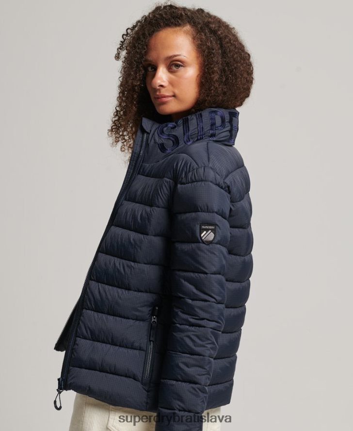 Superdry ženy klasická bunda s logom 6B4ZTR5486 oblečenie námorníctvo