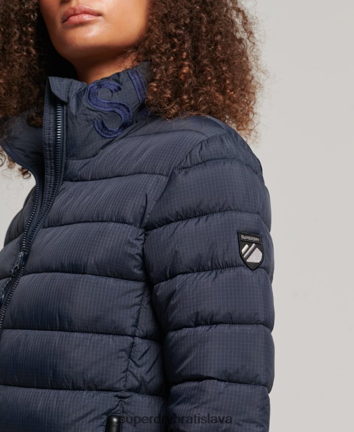 Superdry ženy klasická bunda s logom 6B4ZTR5486 oblečenie námorníctvo