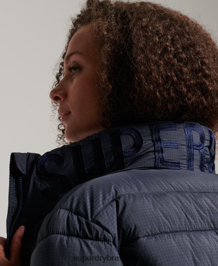 Superdry ženy klasická bunda s logom 6B4ZTR5486 oblečenie námorníctvo