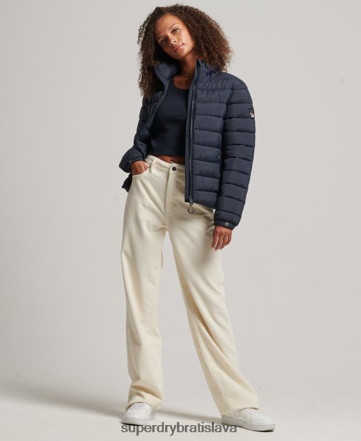 Superdry ženy klasická bunda s logom 6B4ZTR5486 oblečenie námorníctvo