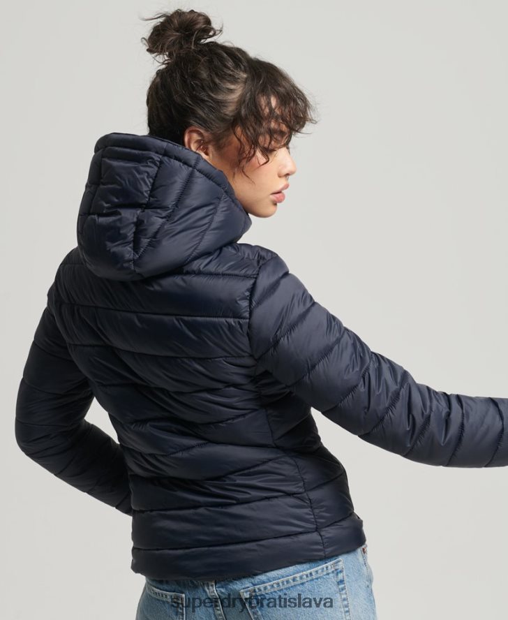 Superdry ženy klasická fuji puffer bunda 6B4ZTR3657 oblečenie námorníctvo