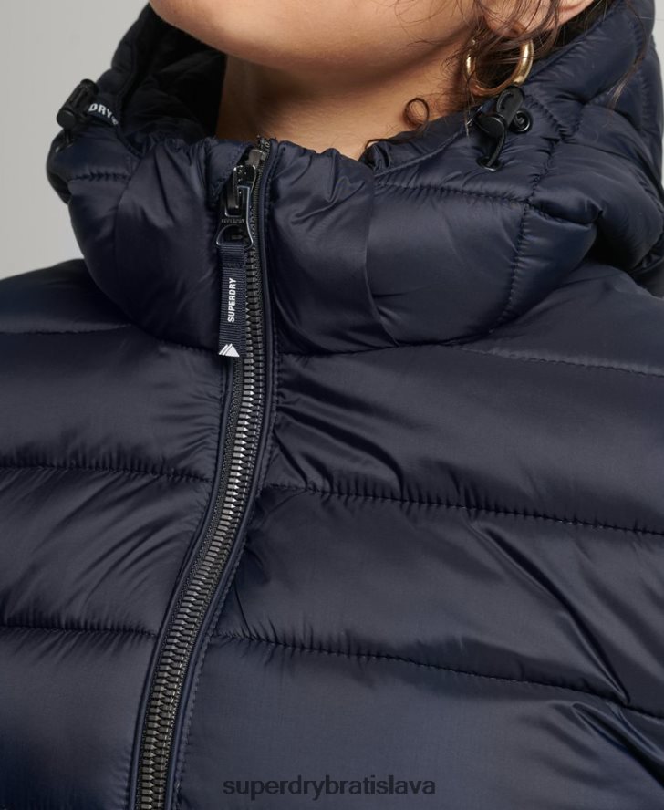Superdry ženy klasická fuji puffer bunda 6B4ZTR3657 oblečenie námorníctvo