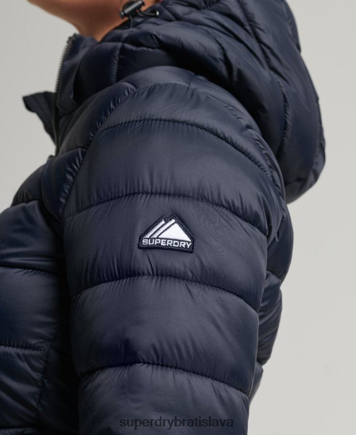 Superdry ženy klasická fuji puffer bunda 6B4ZTR3657 oblečenie námorníctvo