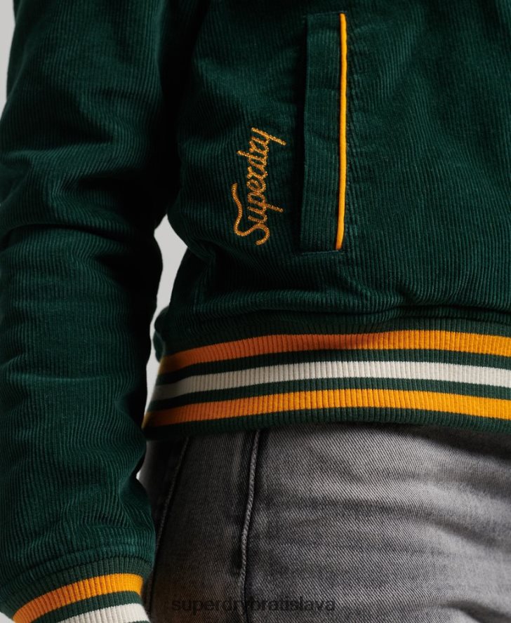 Superdry ženy kordová bomber bunda 6B4ZTR5618 oblečenie zelená