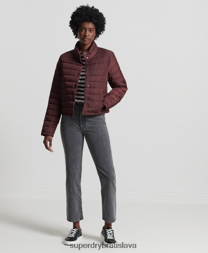 Superdry ženy krabicová fuji bunda 6B4ZTR5535 oblečenie červená