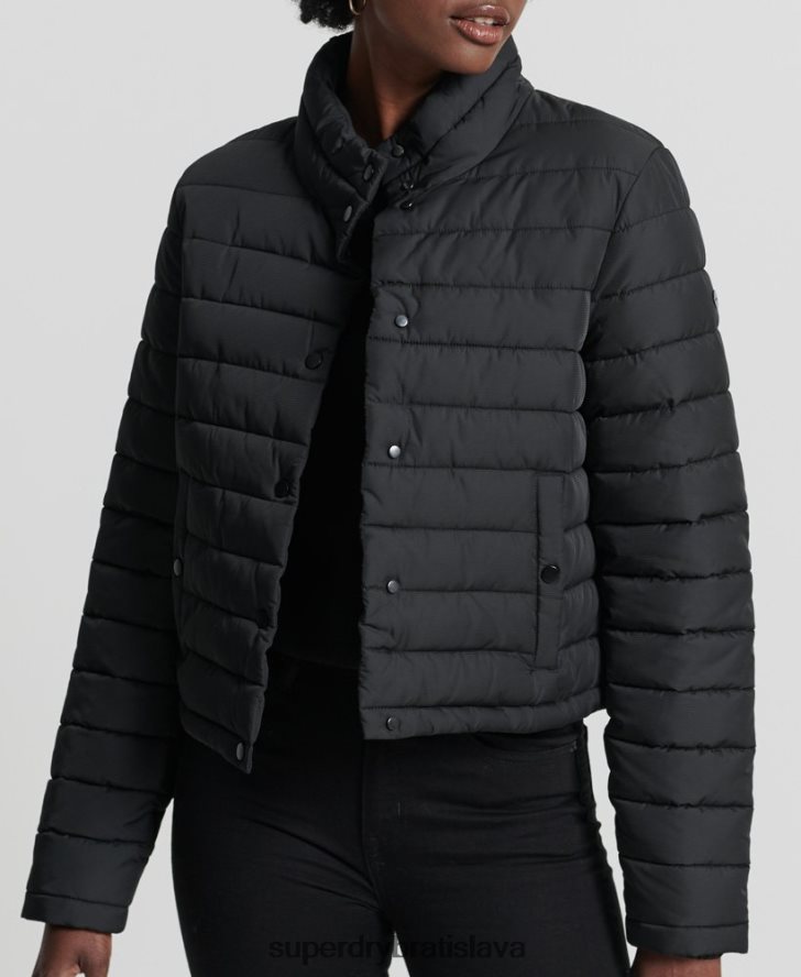 Superdry ženy krabicová fuji bunda 6B4ZTR5574 oblečenie čierna