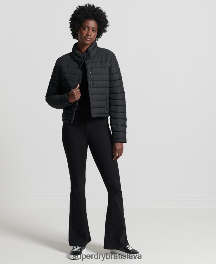 Superdry ženy krabicová fuji bunda 6B4ZTR5574 oblečenie čierna