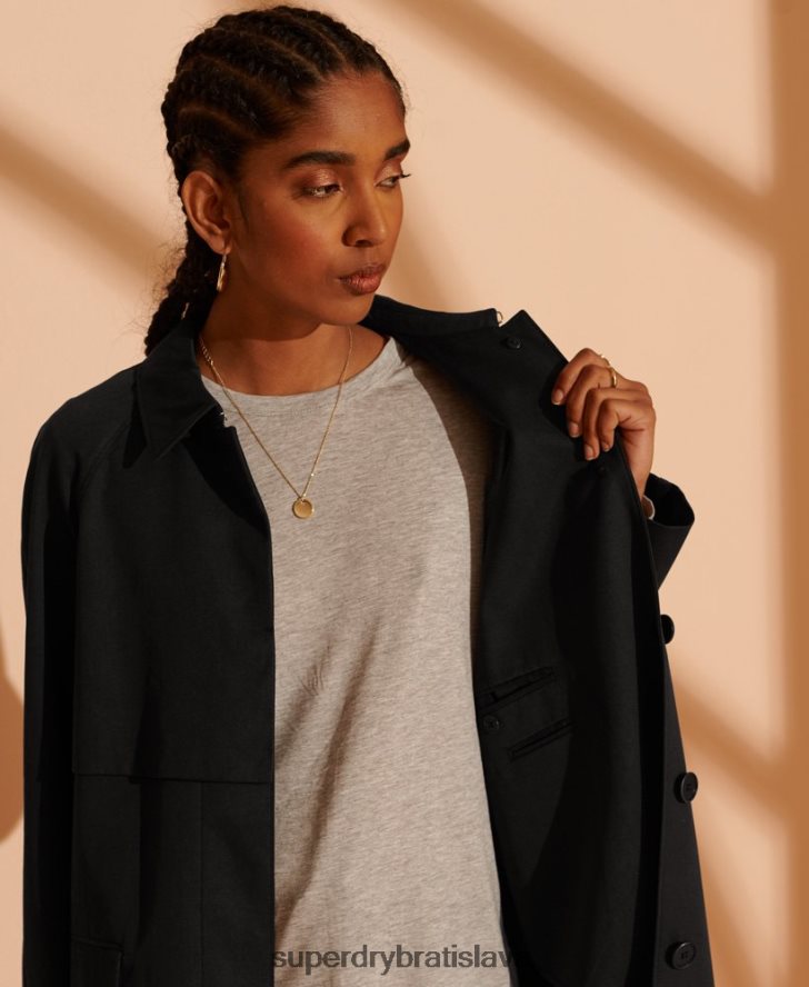 Superdry ženy limitovaná edícia classic mac 6B4ZTR3849 oblečenie čierna