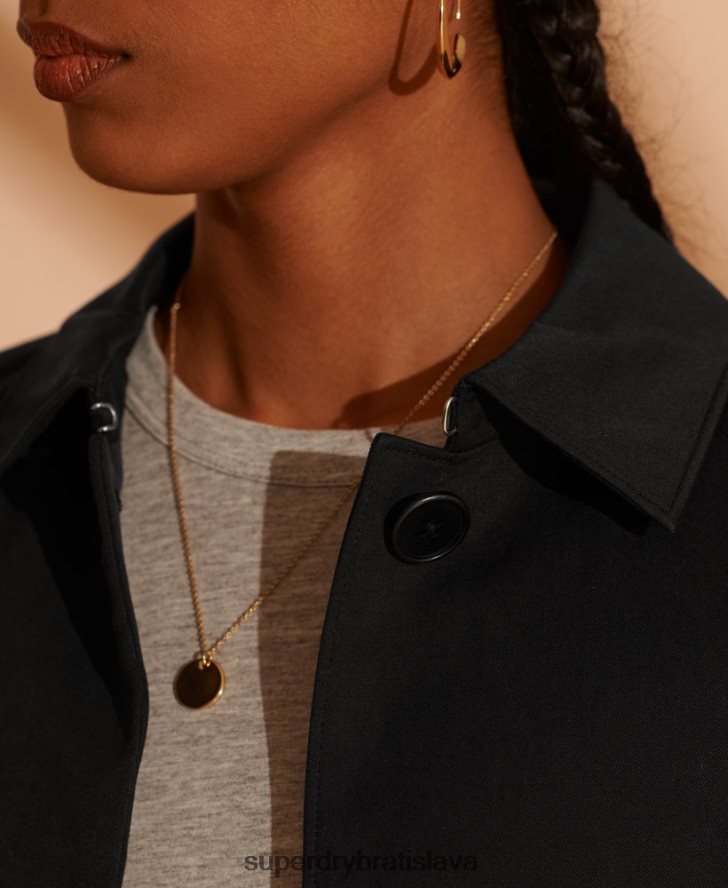 Superdry ženy limitovaná edícia classic mac 6B4ZTR3849 oblečenie čierna