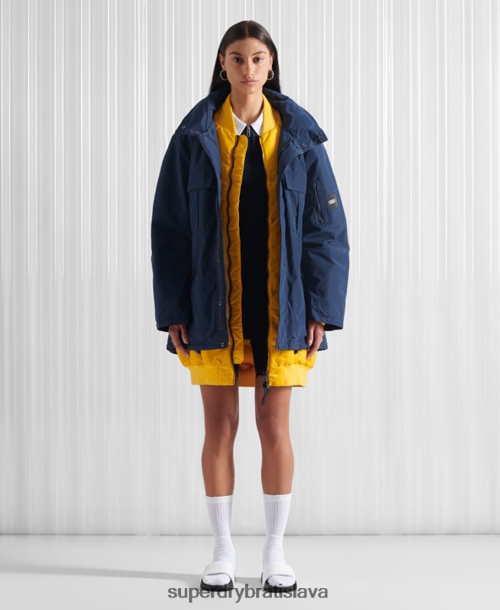 Superdry ženy limitovaná edícia sdx new york dvojitá bunda 6B4ZTR4763 oblečenie námorníctvo