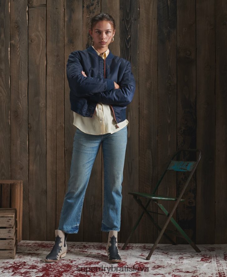 Superdry ženy limitovaná edícia suchej obojstrannej bundy 6B4ZTR5551 oblečenie červená