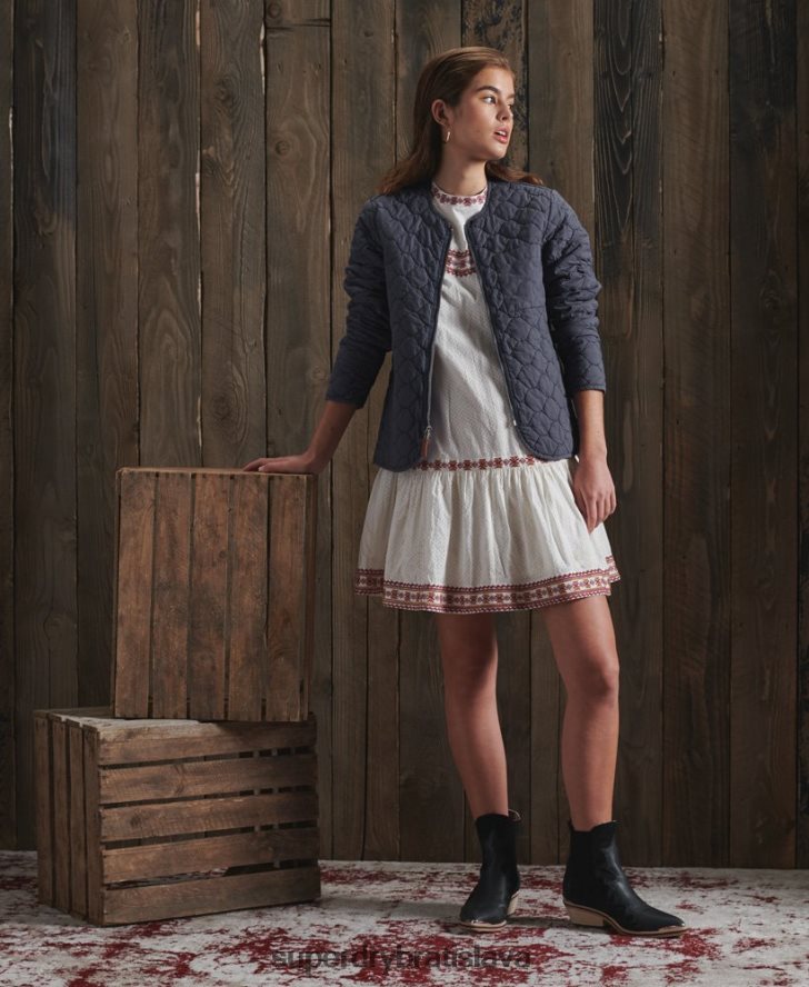 Superdry ženy limitovaná edícia suchej podšívkovej bundy 6B4ZTR5529 oblečenie námorníctvo