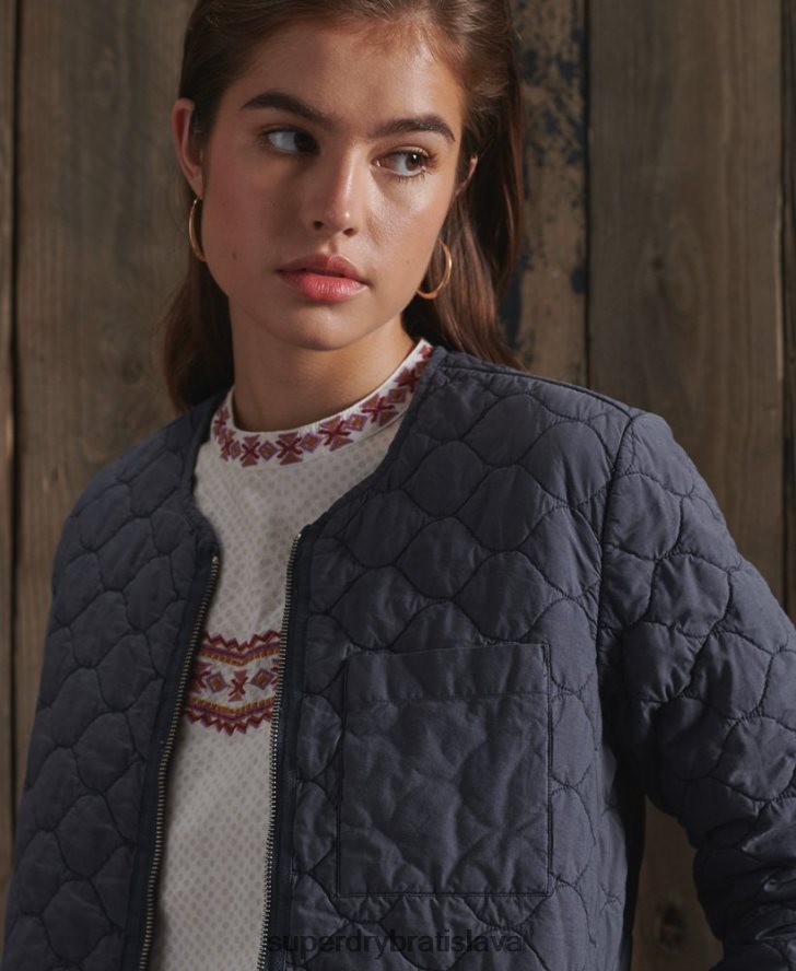 Superdry ženy limitovaná edícia suchej podšívkovej bundy 6B4ZTR5529 oblečenie námorníctvo