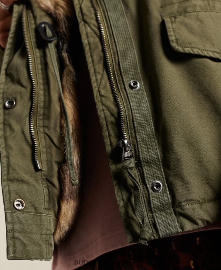 Superdry ženy m65 prémiová poľná bunda 6B4ZTR5595 oblečenie zelená