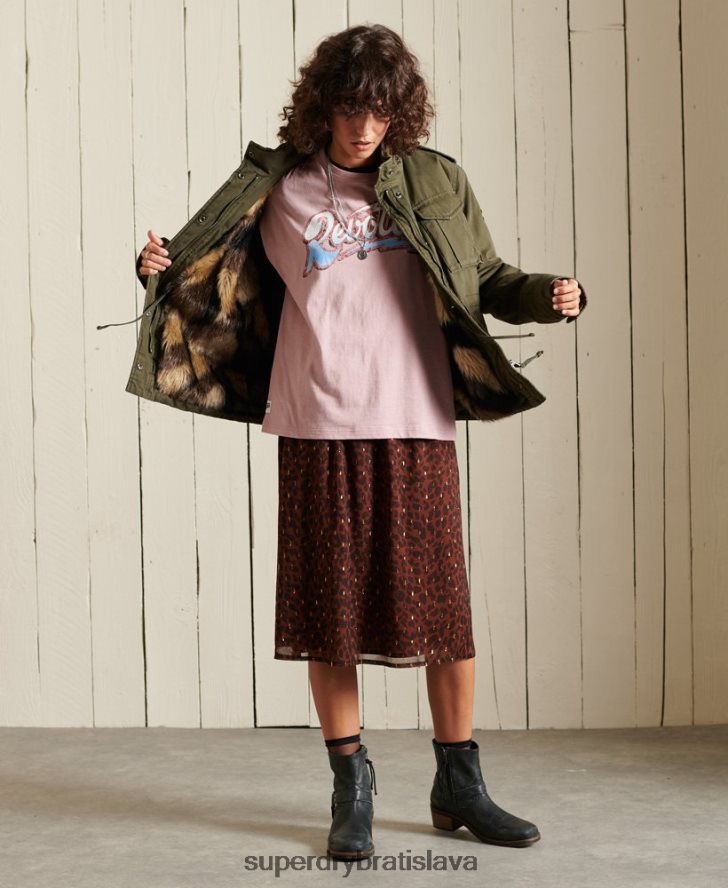 Superdry ženy m65 prémiová poľná bunda 6B4ZTR5595 oblečenie zelená