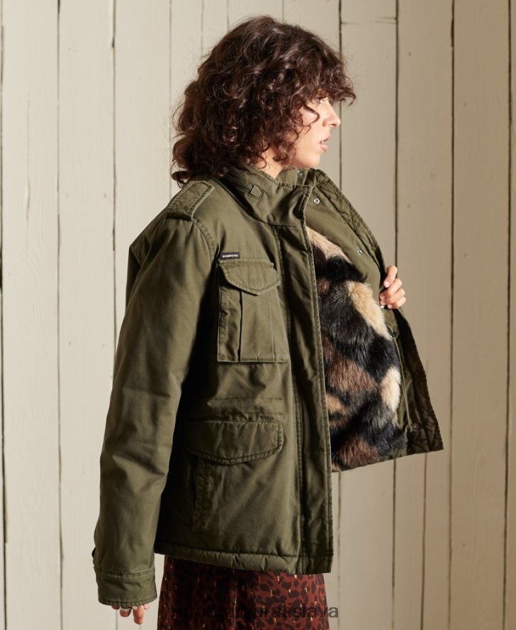 Superdry ženy m65 prémiová poľná bunda 6B4ZTR5595 oblečenie zelená