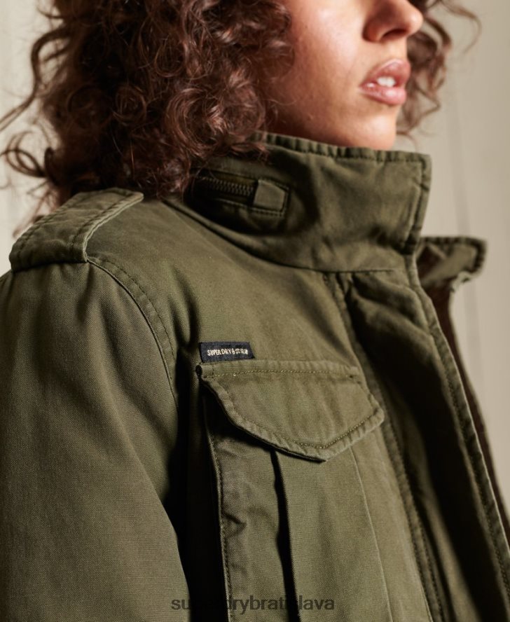 Superdry ženy m65 prémiová poľná bunda 6B4ZTR5595 oblečenie zelená