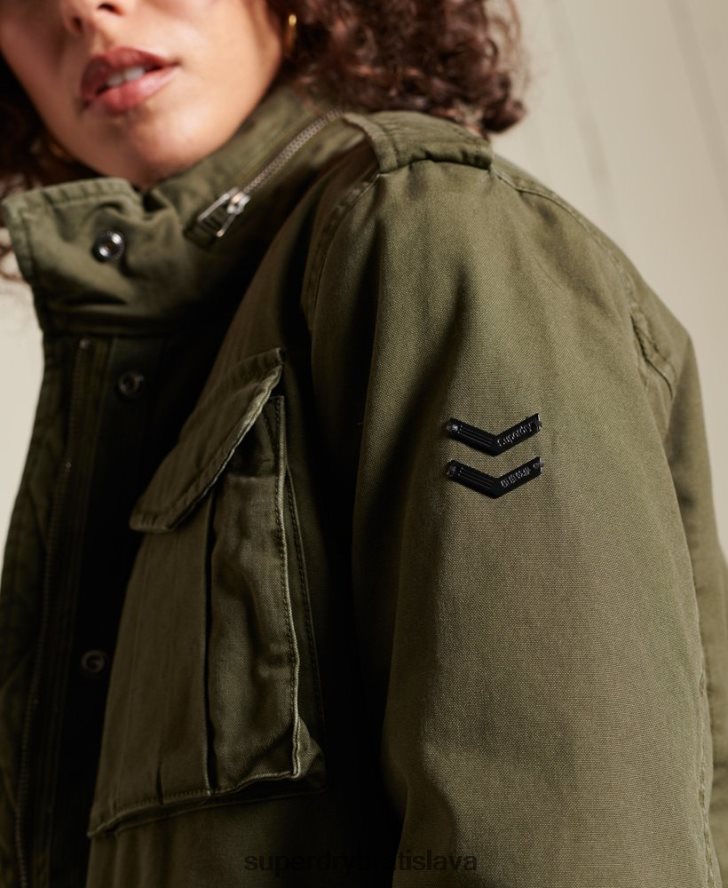 Superdry ženy m65 prémiová poľná bunda 6B4ZTR5595 oblečenie zelená