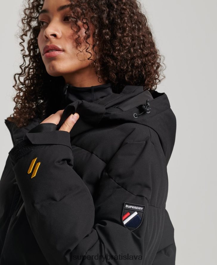 Superdry ženy motion pro puffer bunda 6B4ZTR3637 oblečenie čierna